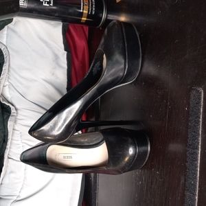 Guess black 4.5" stiletto heels size 6
